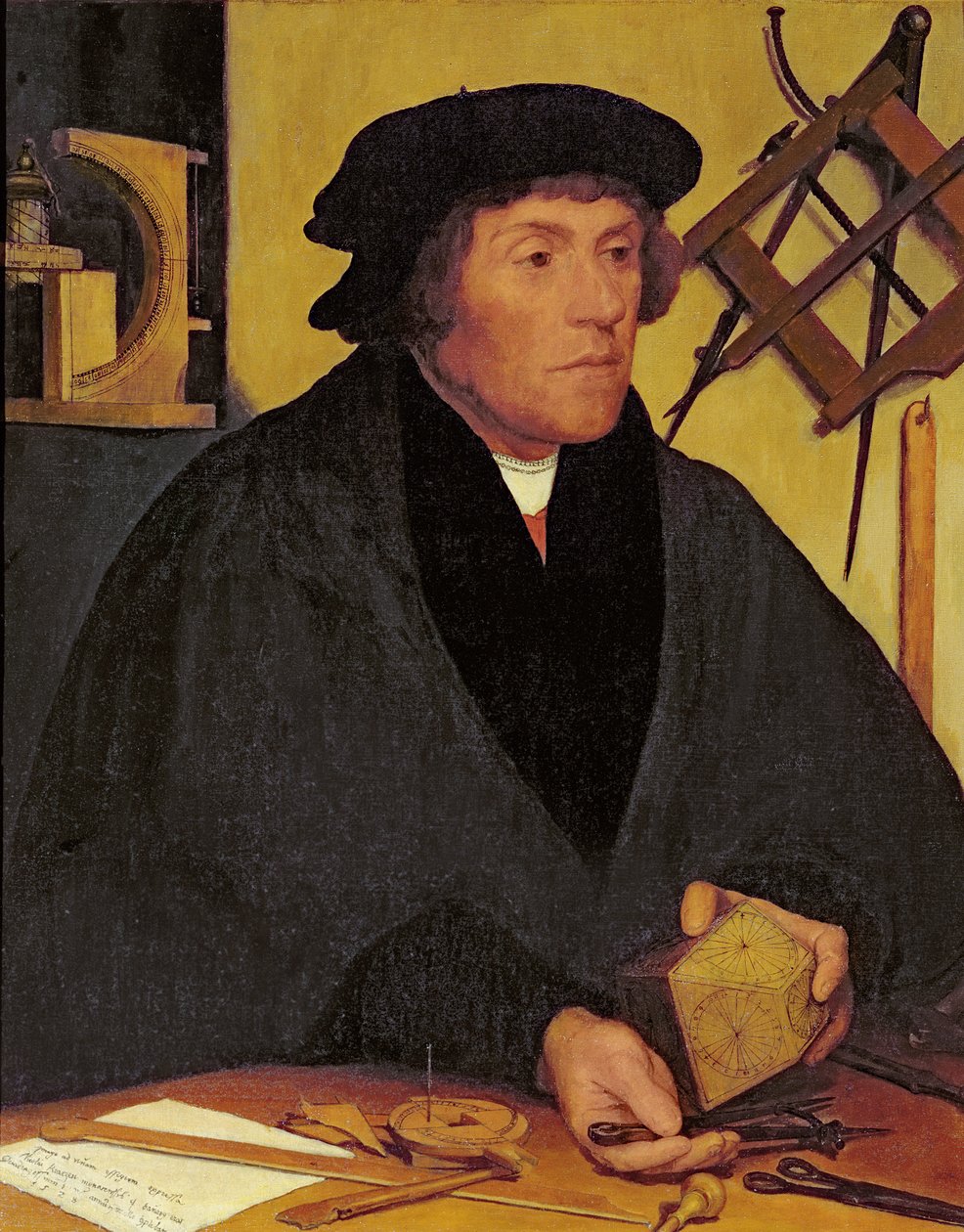 Porträt von Nicholas Kratzer, Fellow des Corpus Christi College und späterer Astronom Royal von König Heinrich VIII, Kopie des Originals von 1528 im Louvre von Hans Holbein der Jüngere