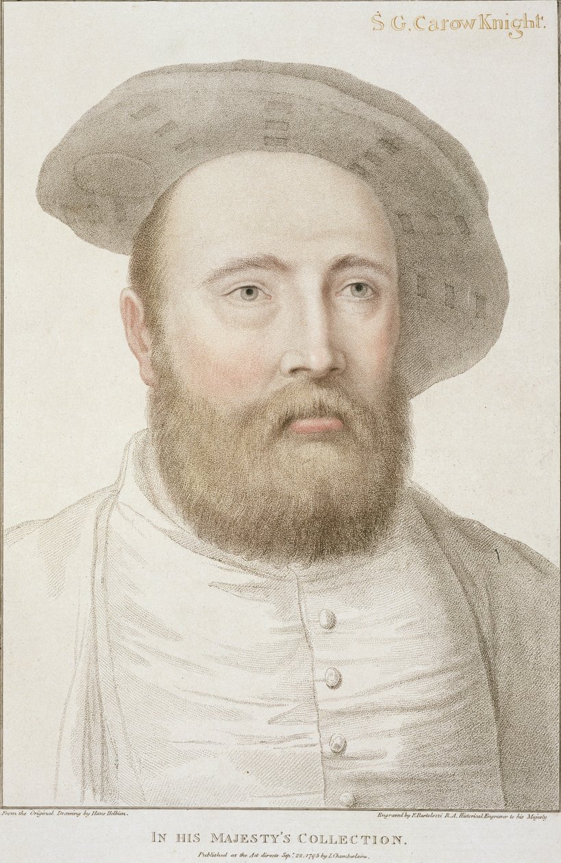 Sir George Carew (geb. ca. 1514) graviert von Francesco Bartolozzi (1727-1815), 1795 von Hans Holbein der Jüngere