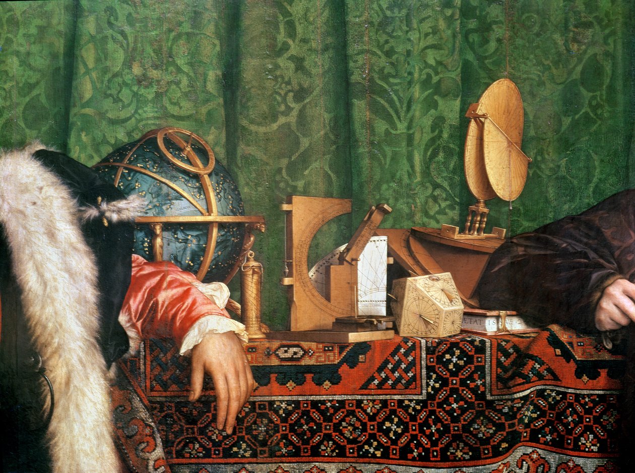 Die Gesandten, Detail der astronomischen Instrumente, 1533 (Detail) von Hans Holbein the Elder