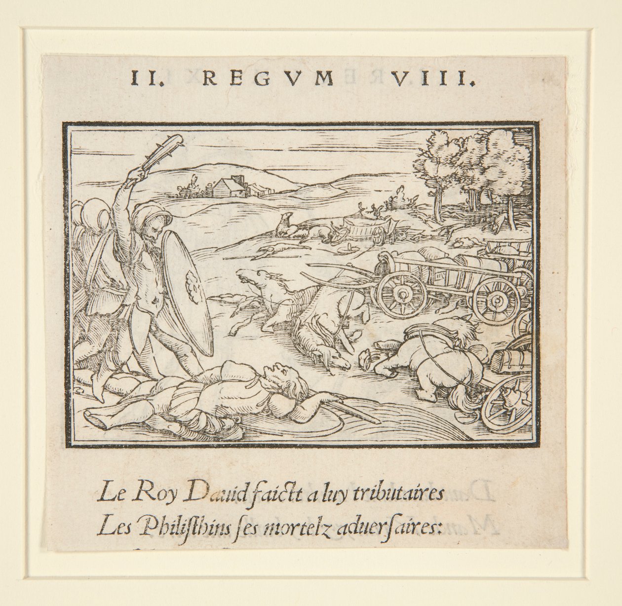 David unterwirft seine Feinde (recto); David und Uria (verso) von Hans Holbein der Jüngere