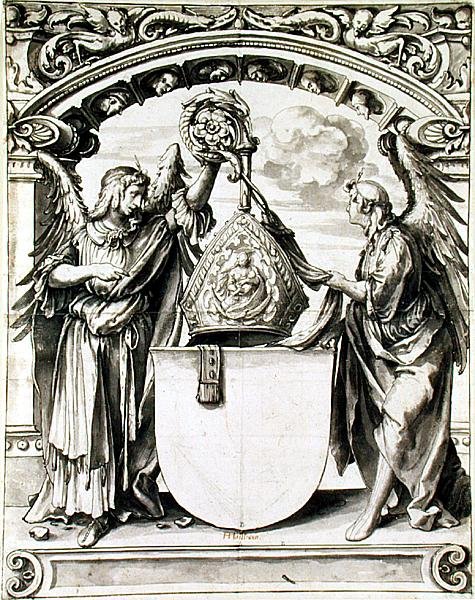 Entwurf für eine Glasmalerei, ca. 1520 von Hans Holbein der Jüngere