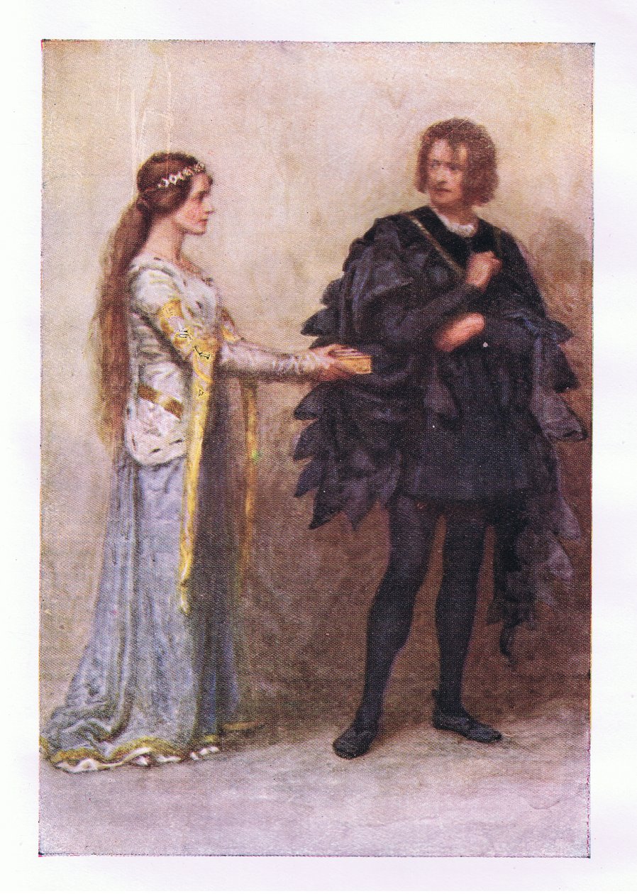 Ich, nicht ich, habe dir nie etwas gegeben (Hamlet), aus Die vollständigen Werke von Shakespeare, veröffentlicht von George Harrap & Co Ltd, 1920er Jahre von Hans Holbein der Jüngere