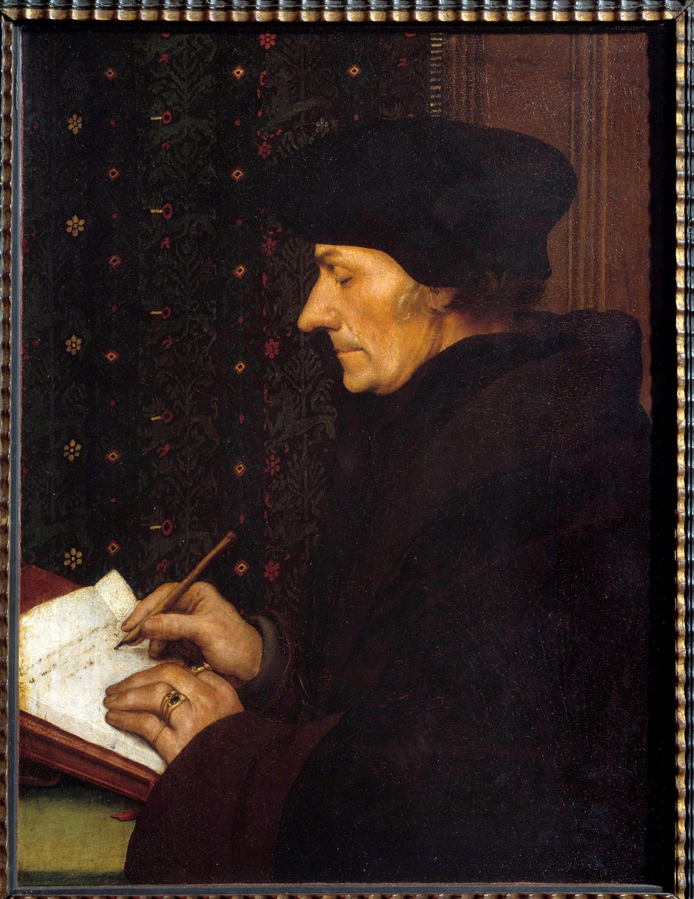 Porträt von Erasmus von Rotterdam von Hans Holbein der Jüngere