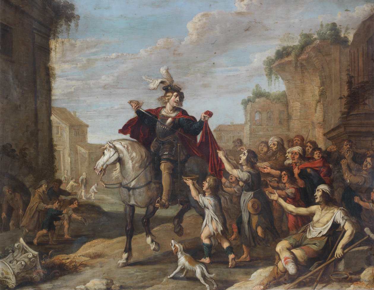 Der heilige Martin teilt seinen Mantel von Hans Jordaens III
