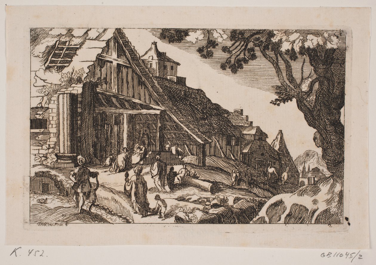 Landschaft mit der Heiligen Familie und den Heiligen Drei Königen von Hans Jørgen Kirksteen