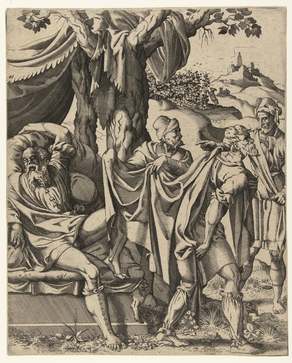 Trunkenheit Noahs von Hans Liefrinck (I) (attributed to)