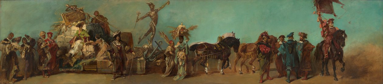 Entwurf zum Festzug 1879 - Die Genossenschaft der Großhändler von Hans Makart