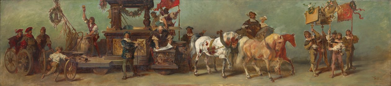Entwurf zum Festzug 1879 - Die Tischler, Drechsler und Binder von Hans Makart