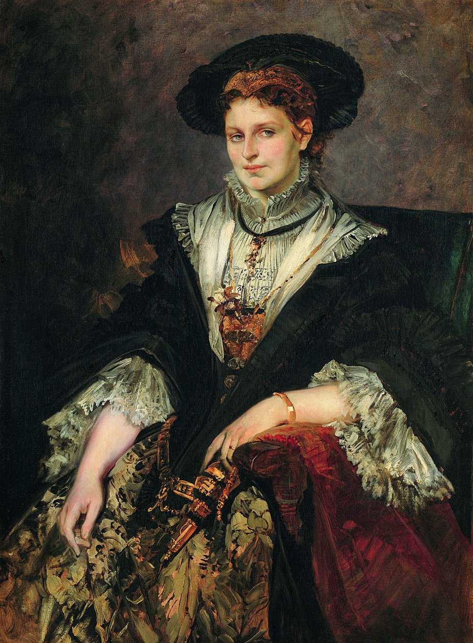 Porträt von Bertha von Piloty, 1872-1873 von Hans Makart