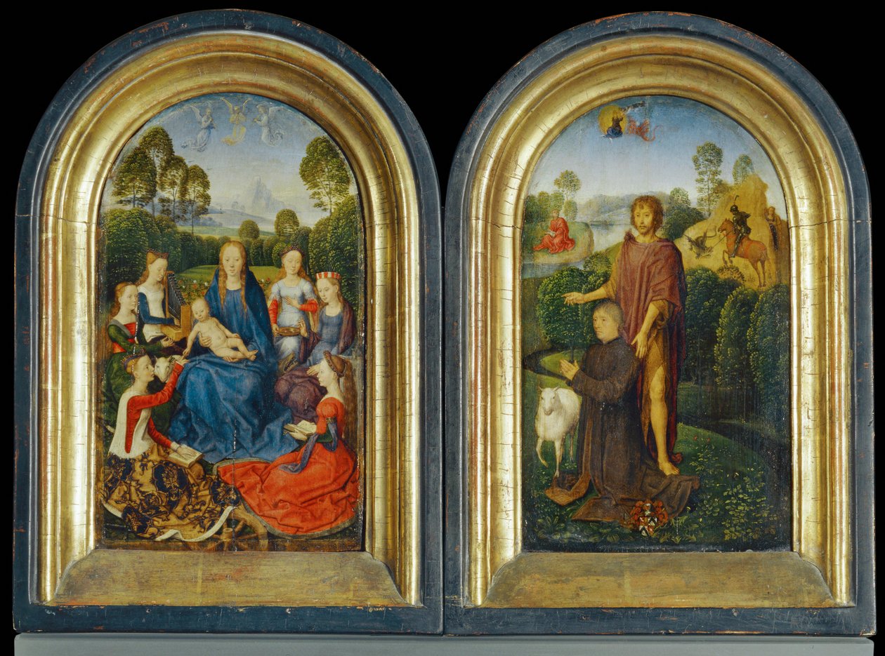 Diptychon von Jan Du Cellier, Bürger von Brügge von Hans Memling