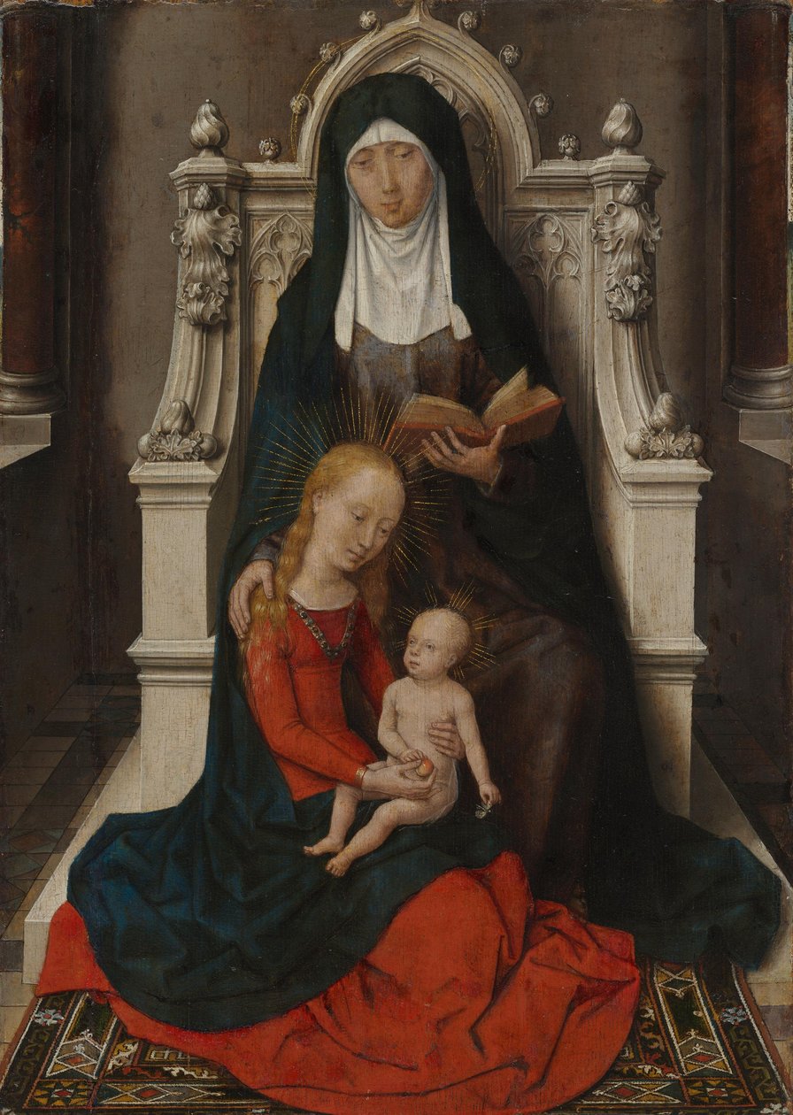 Tafel eines Diptychons: Hl. Anna Selbdritt von Hans Memling