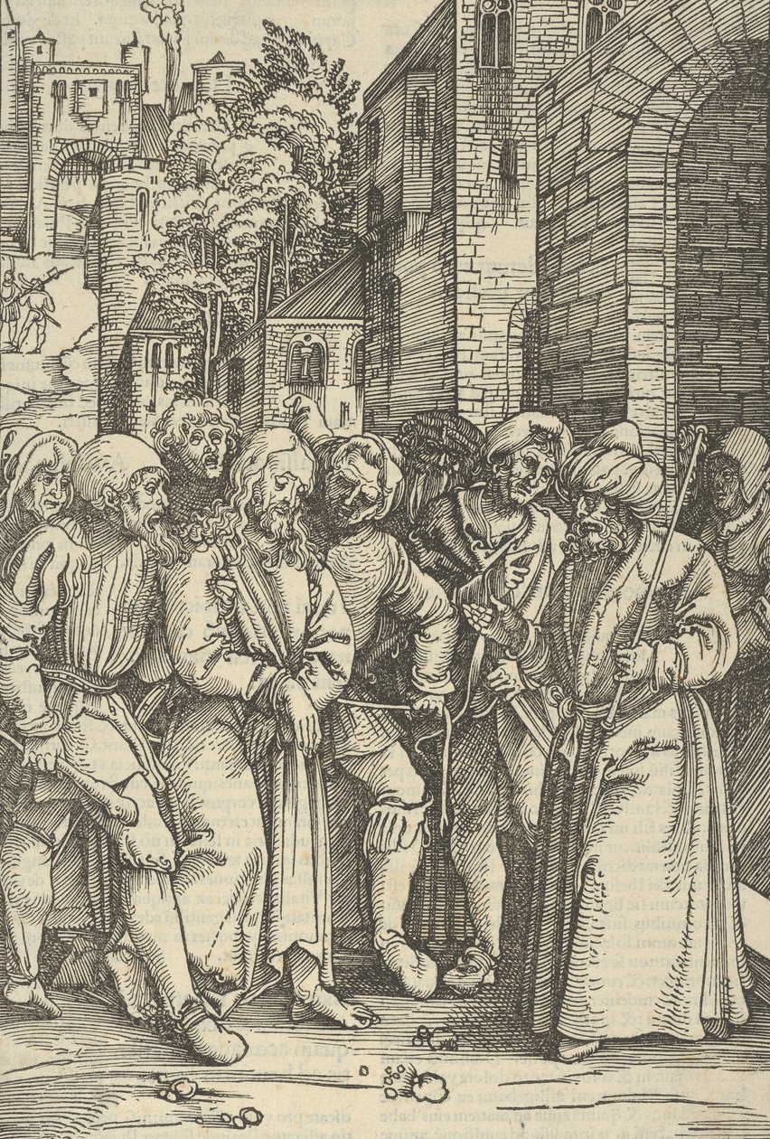 Christus vor Pilatus vor seinem Palast, aus Speculum passionis domini nostri Ihesu C..., 1507 von Hans Schäufelein the Elder