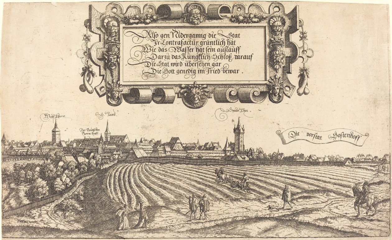 Ansicht von Nürnberg von Westen [rechter Abschnitt] von Hans Sebald Lautensack