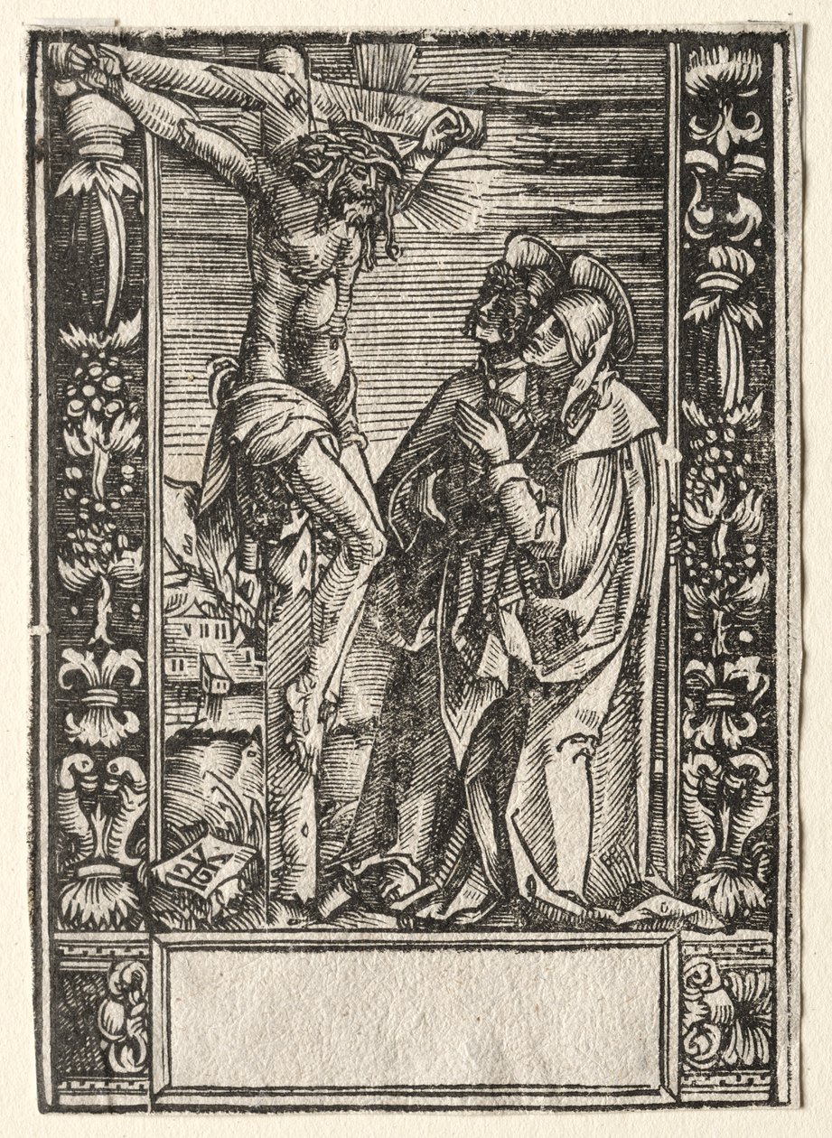 St. Maria und St. Johannes vor dem Kreuz von Hans Springinklee