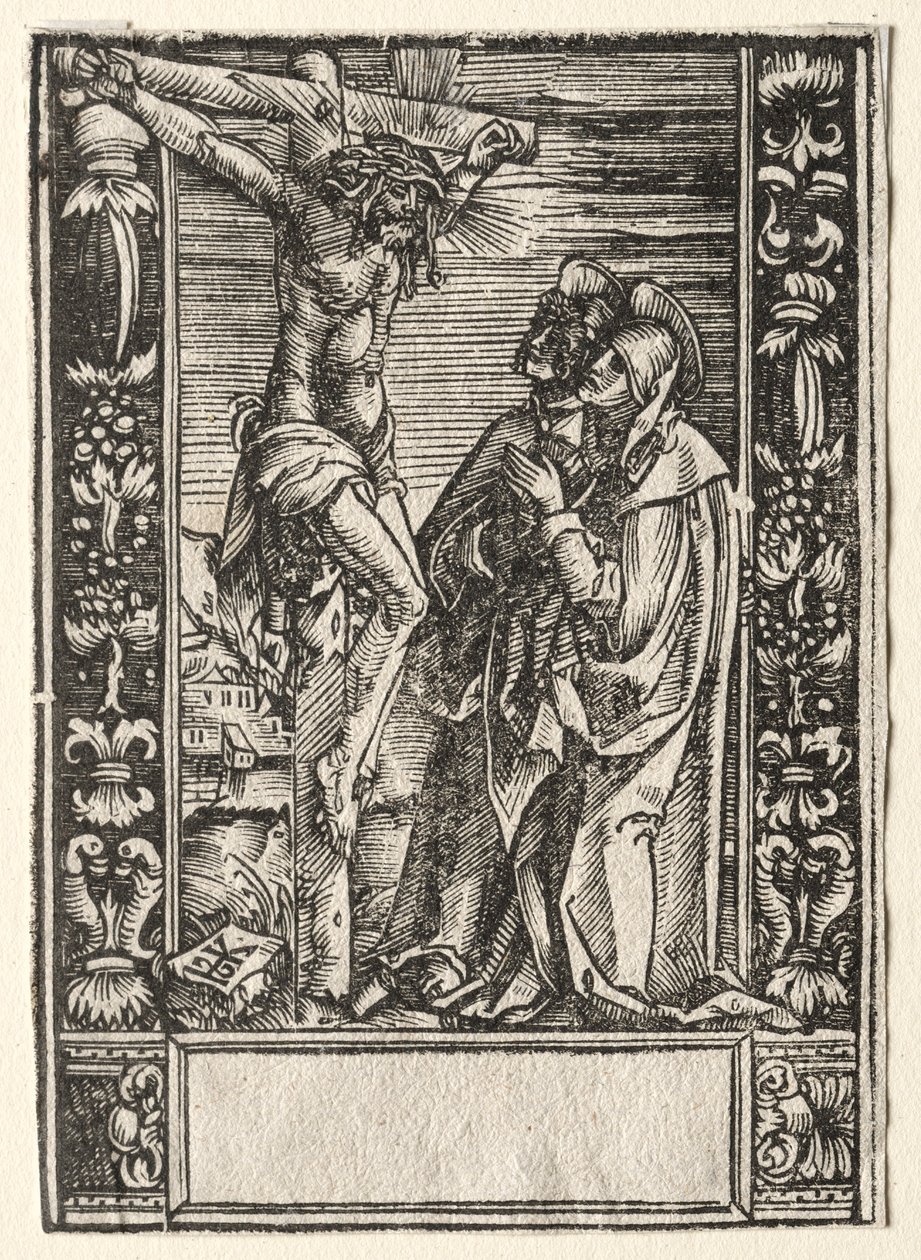 St. Maria und St. Johannes vor dem Kreuz von Hans Springinklee