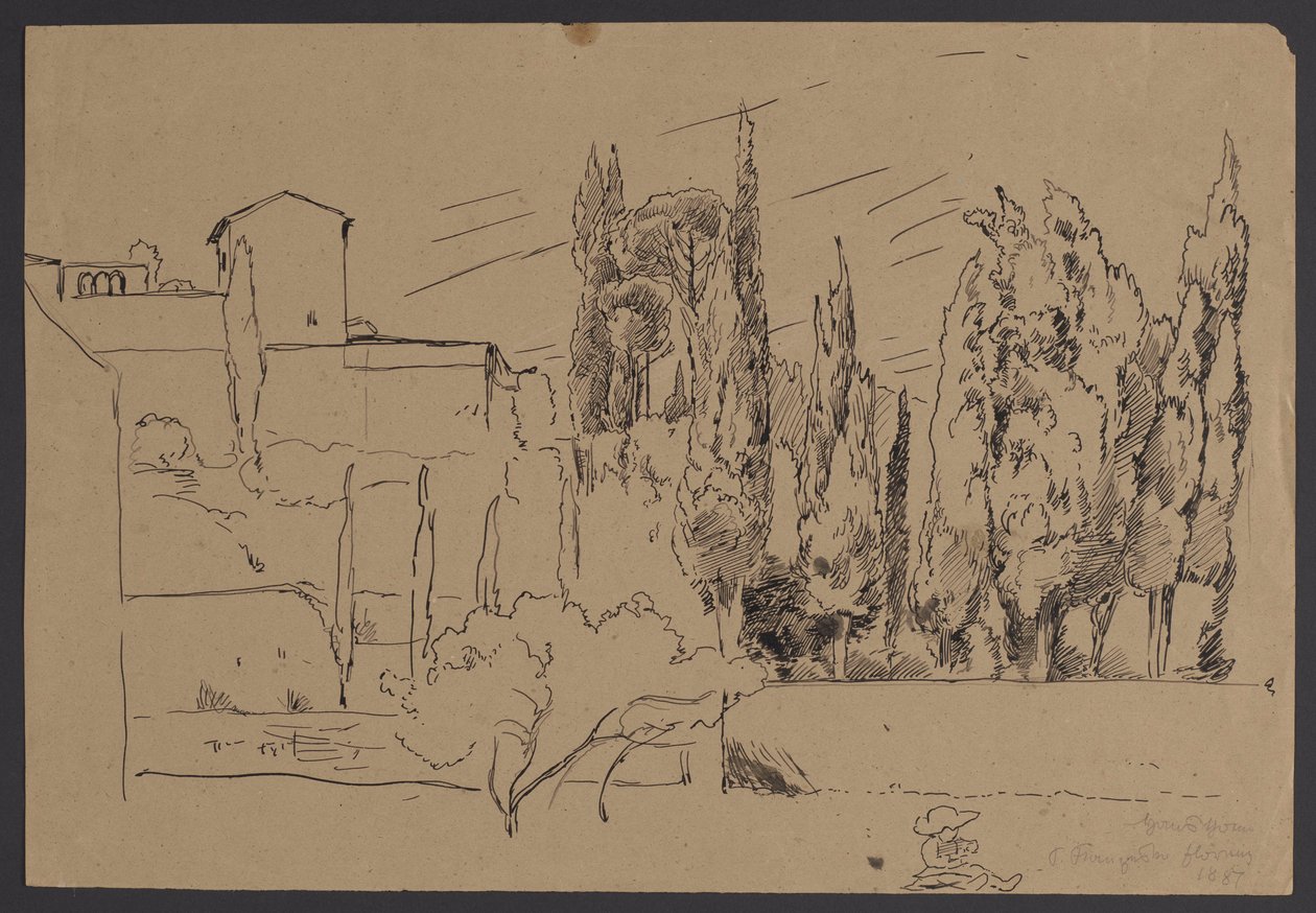 Umgebung des Klosters St. Franziskus in Florenz von Hans Thoma