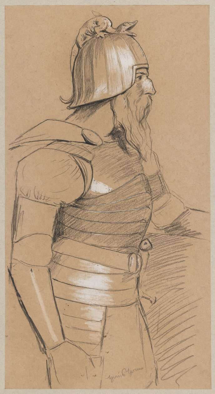 Kostümentwurf für Hagen von Hans Thoma