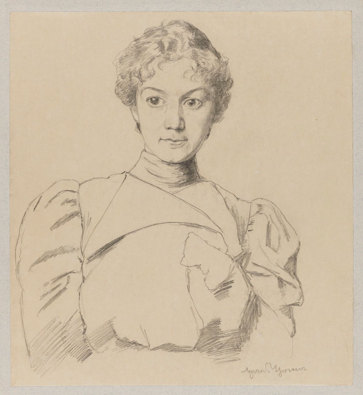 Studienporträt einer jungen Frau von Hans Thoma