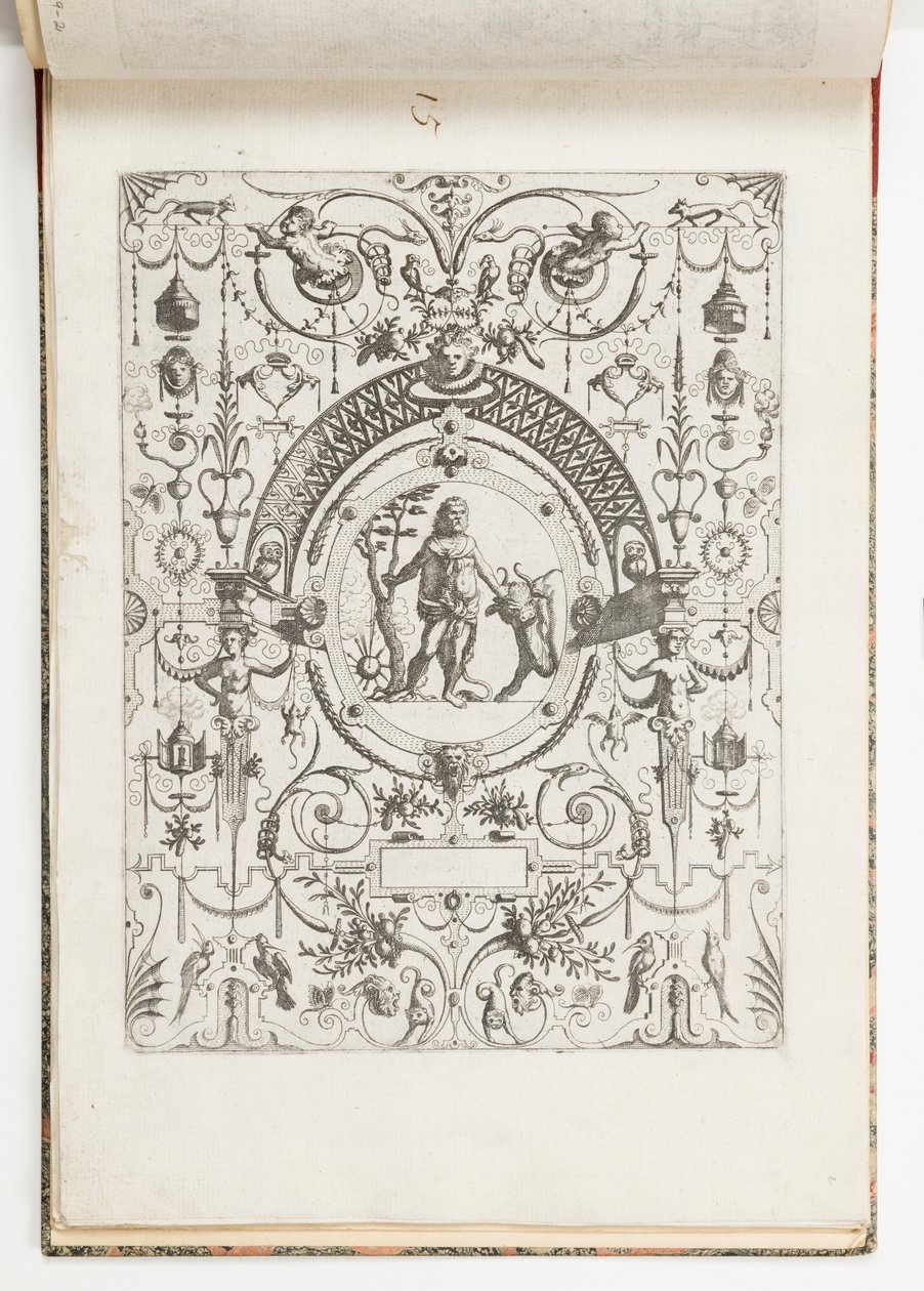 Tafel 15, aus Grotteßco in diverßche manieren (Verschiedene Grotesken) von Hans Vredeman de Vries