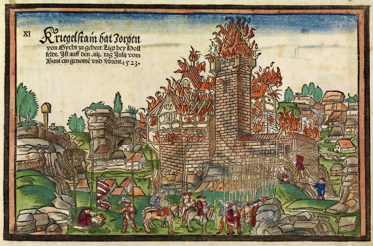 Zerstörung der Burg Krögelstein durch den Schwäbischen Bund von Hans Wandereisen