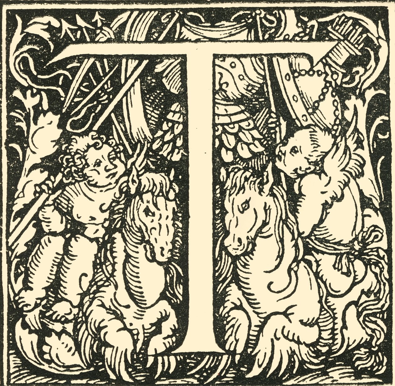 T - Ein Alphabet von Hans Weiditz, um 1520-1521, 1908 von Hans Weiditz