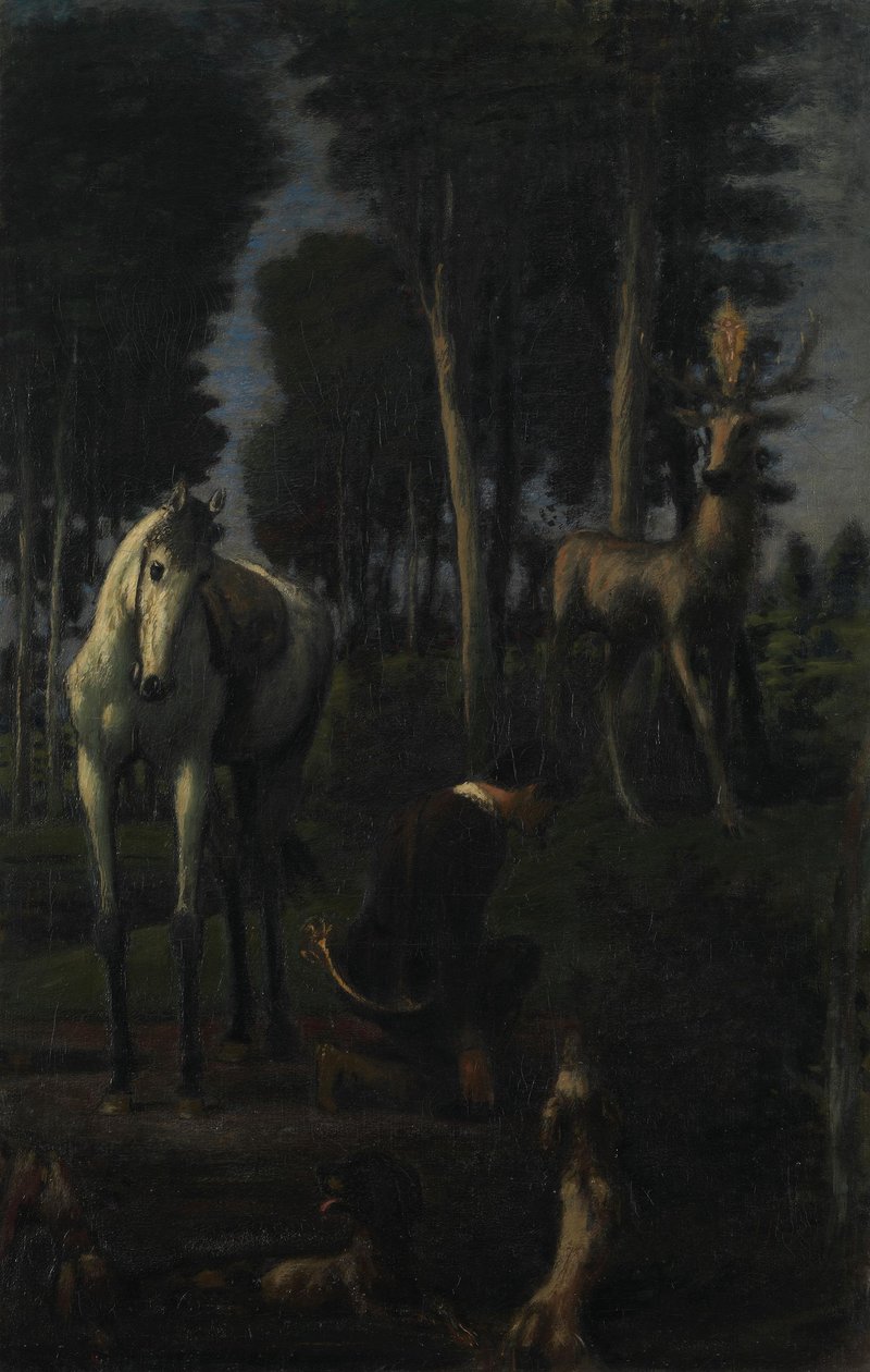 Die drei Reiter II: Hl. Hubertus von Hans von Marées