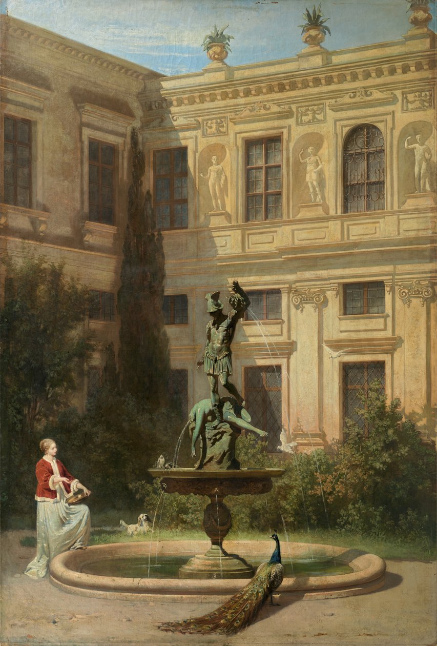 Der Grottenhof in der Münchner Residenz von Hans von Marées