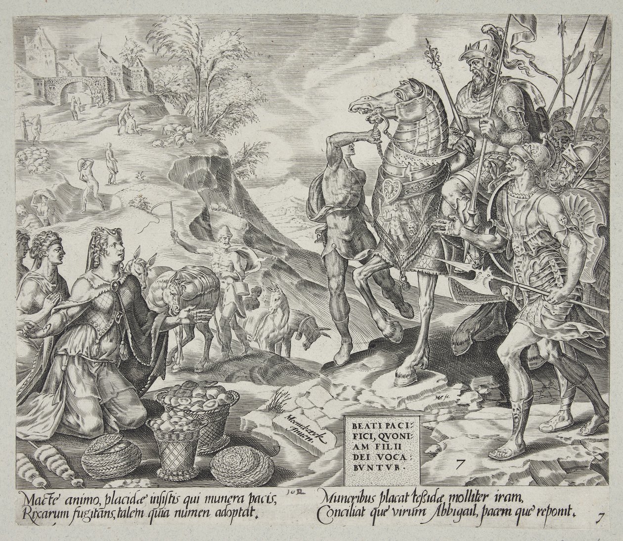 Selig sind die Friedensstifter. Abigail beruhigt David von Harmen Jansz. Muller