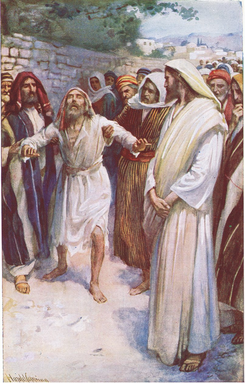 Bartimäus, Illustration aus Harold Copping Bilder: Die Kronen-Serie, ca. 1920er von Harold Copping