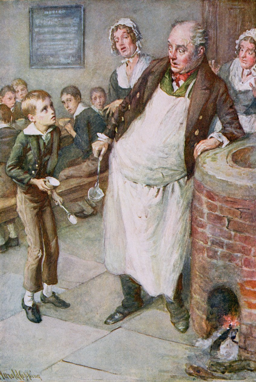 Oliver bittet um mehr, Illustration für 