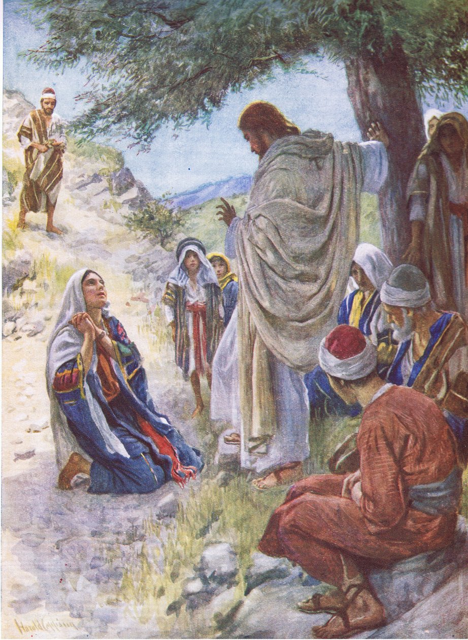 Der Glaube von Martha, Illustration aus Bilder, die lehren Die Kronenserie, 1920 von Harold Copping