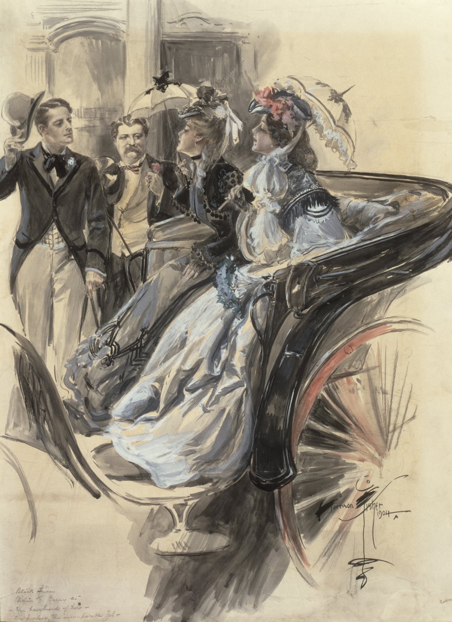 Kutschfahrt, 1904 von Harrison Fisher