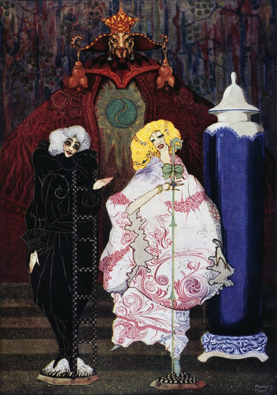 Die Schäferin und der Schornsteinfeger, Märchen von Hans Christian Andersen (1805-1875), Illustration von Harry Clarke (1890-1931) von Harry Clarke