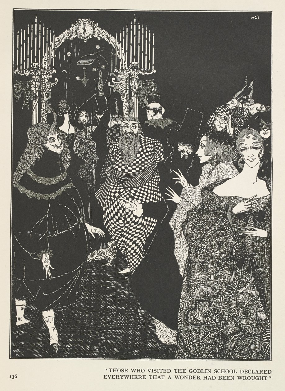 Die Schneekönigin. Diejenigen, die die Goblin-Schule besuchten, erklärten überall, dass ein Wunder geschehen sei. von Harry Clarke