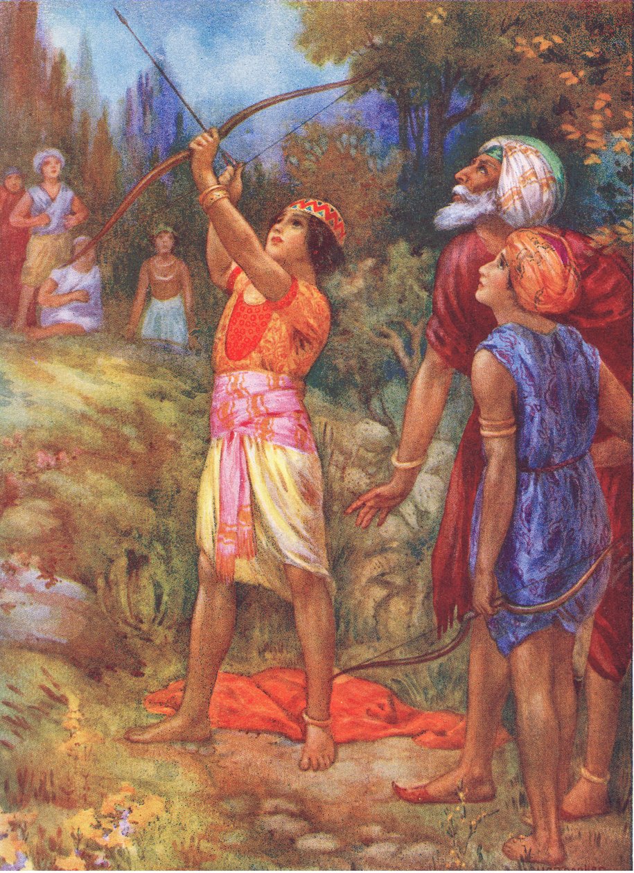 "Dann ruf", sagte der alte Mann widerwillig. Aus den Abenteurlichen Brüdern, Illustration aus 