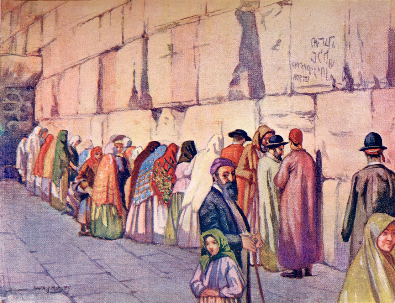 Die Klagemauer, Jerusalem, Palästina, um 1910, aus Ein Buch des modernen Palästina von Richard Penlake, veröffentlicht um 1910 von Harry Morley