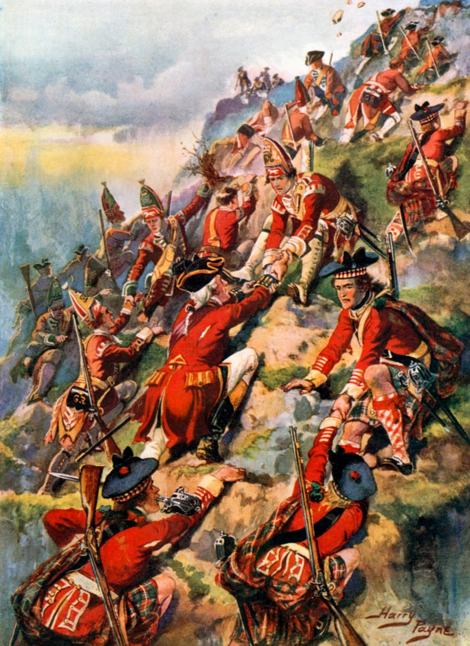 Die Erstürmung der Höhen von Abraham. Schlacht von Quebec von Harry Payne