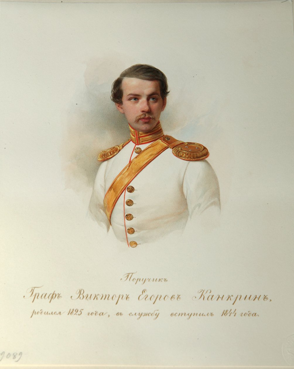 Porträt von Graf Viktor Jegorowitsch Kankrin aus dem Album der Kaiserlichen Leibgarde, 1846-1849 von Hau