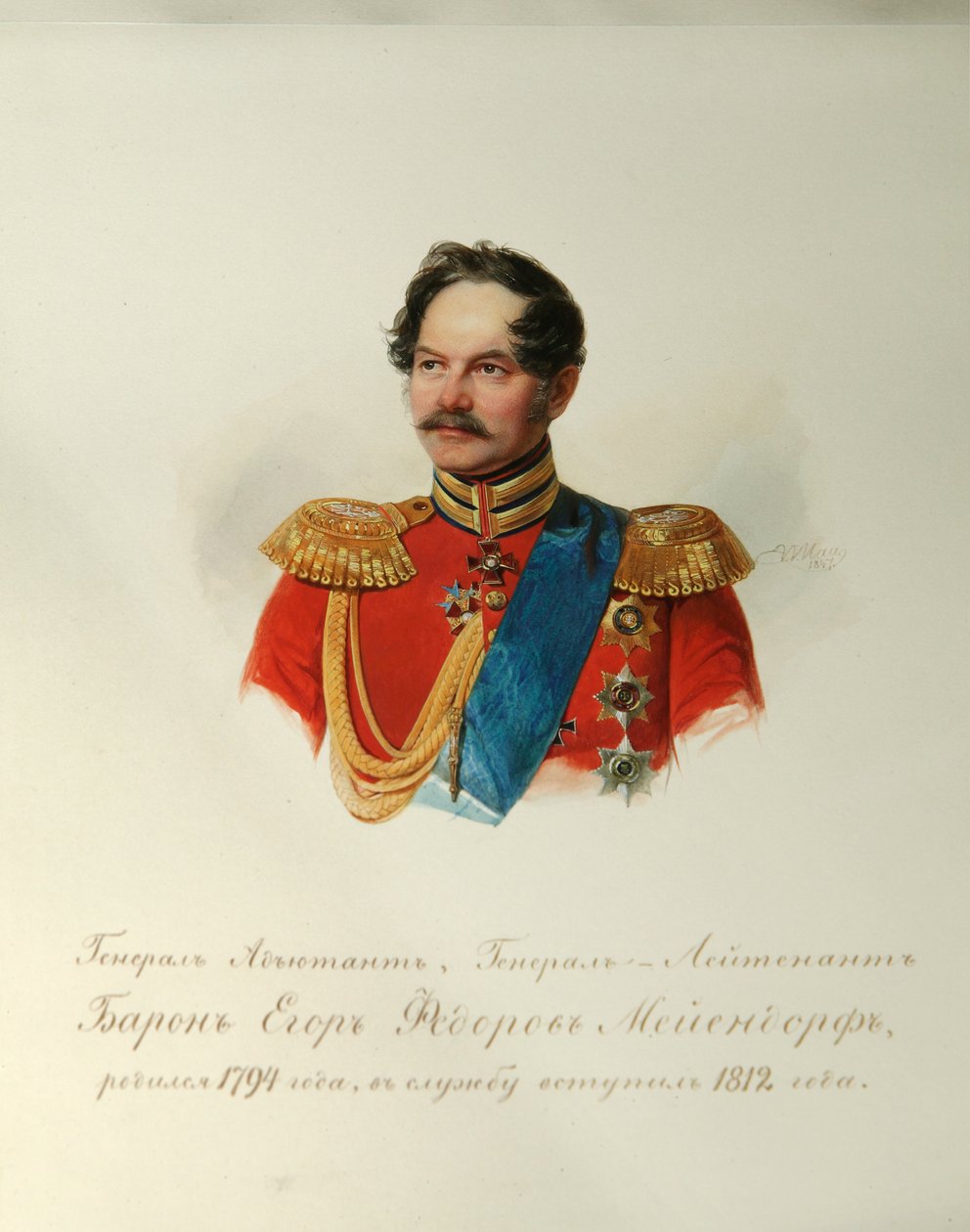 Porträt von General Yegor Fyodorovich Meiendorf aus dem Album der Kaiserlichen Garde von Hau
