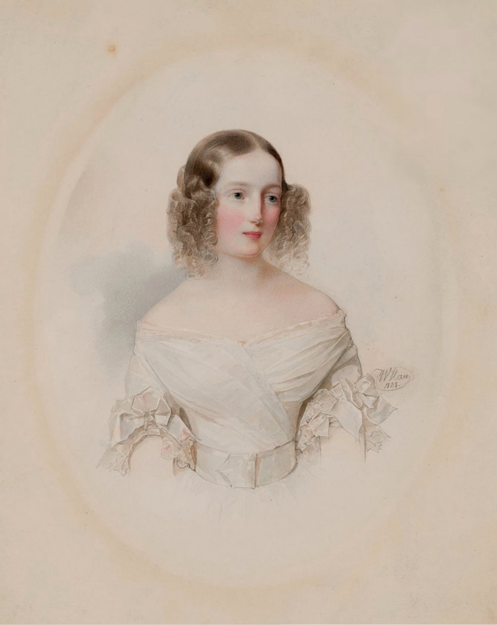 Porträt der Großherzogin Olga Nikolajewna von Russland 1822-1892, Königin von Württemberg, 1838 von Hau