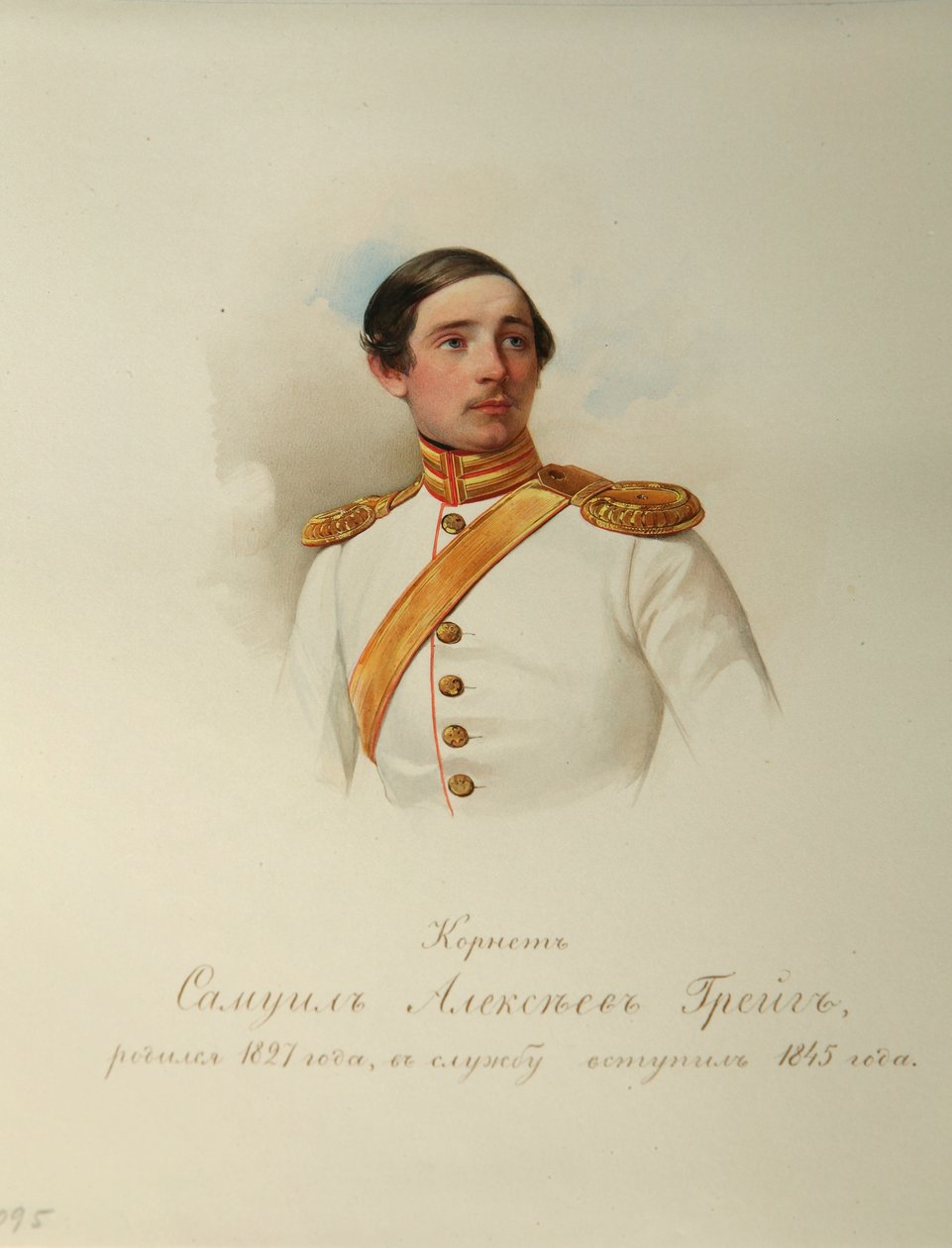 Porträt von Samuil Alexeyevich Greig 1827-1887 aus dem Album der Kaiserlichen Leibgarde, 1846-1849 von Hau