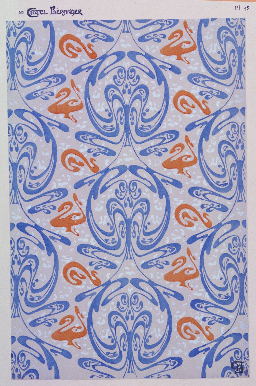 Dekorationen für das Castel Beranger, Paris, 1894-8, Platte 53 aus 