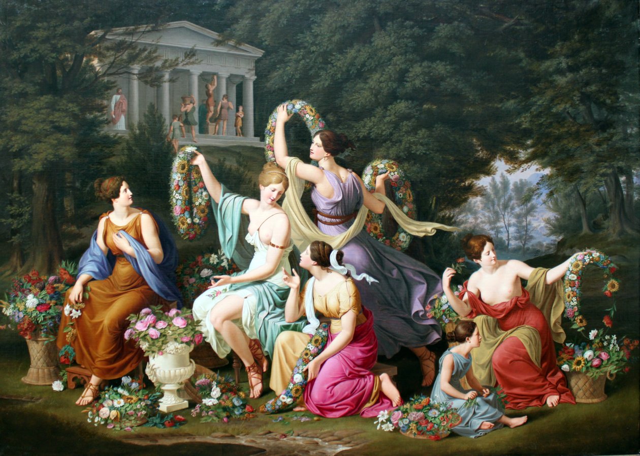 Kranzwinderinnen von Heinrich Anton Dahling
