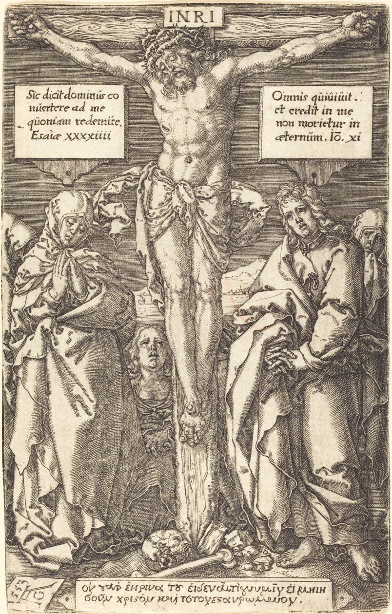 Christus am Kreuz, 1553 von Heinrich Aldegrever
