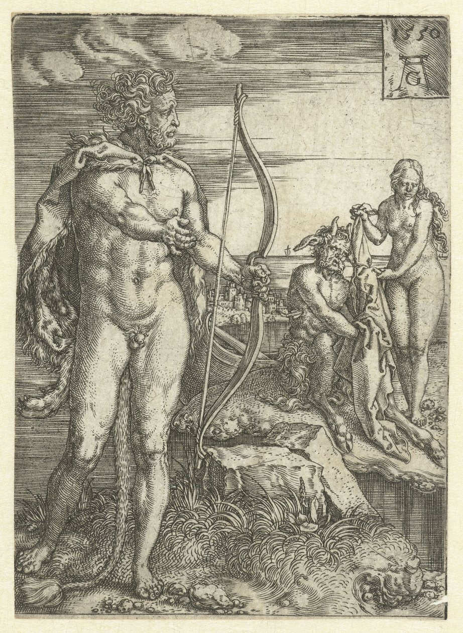 Herkules rettet Deïanira vor Nessus von Heinrich Aldegrever