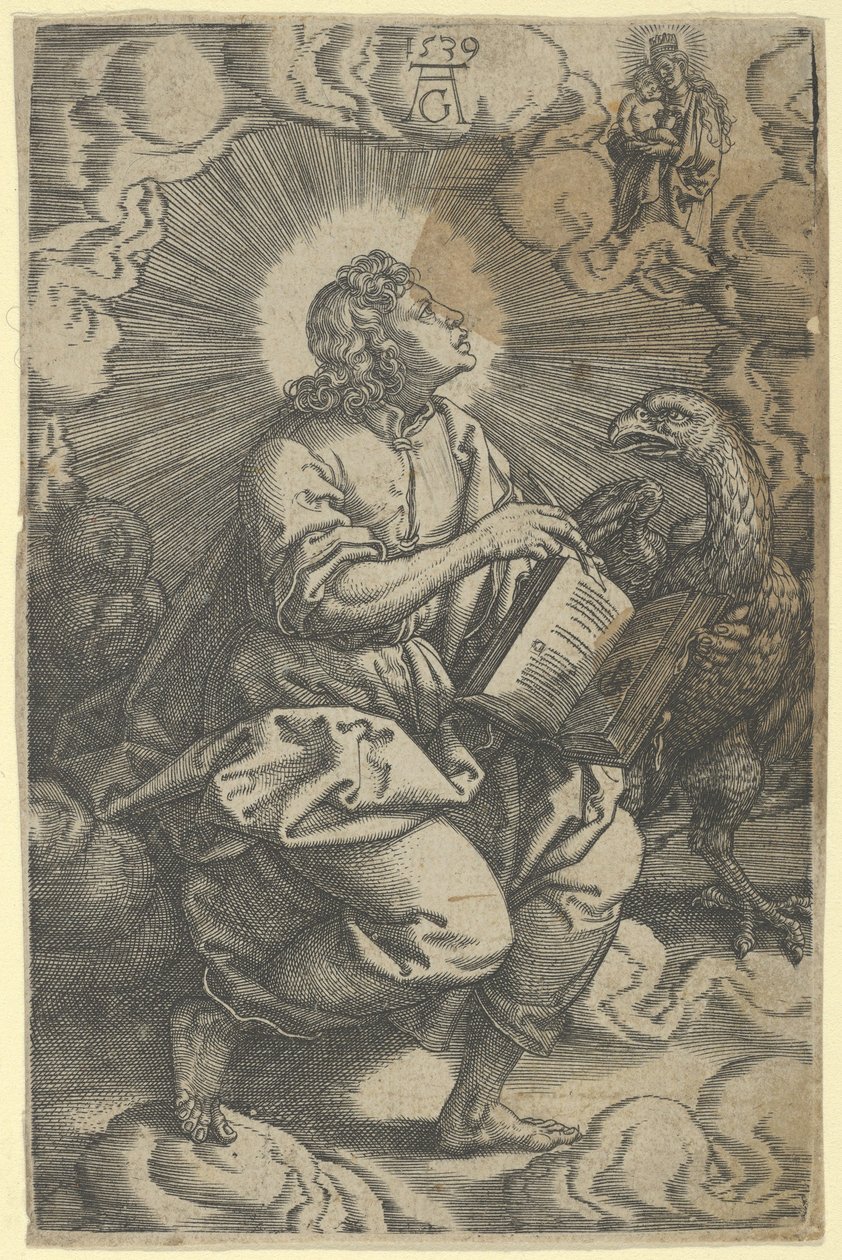 Heiliger Johannes, aus Die vier Evangelisten, 1539 von Heinrich Aldegrever