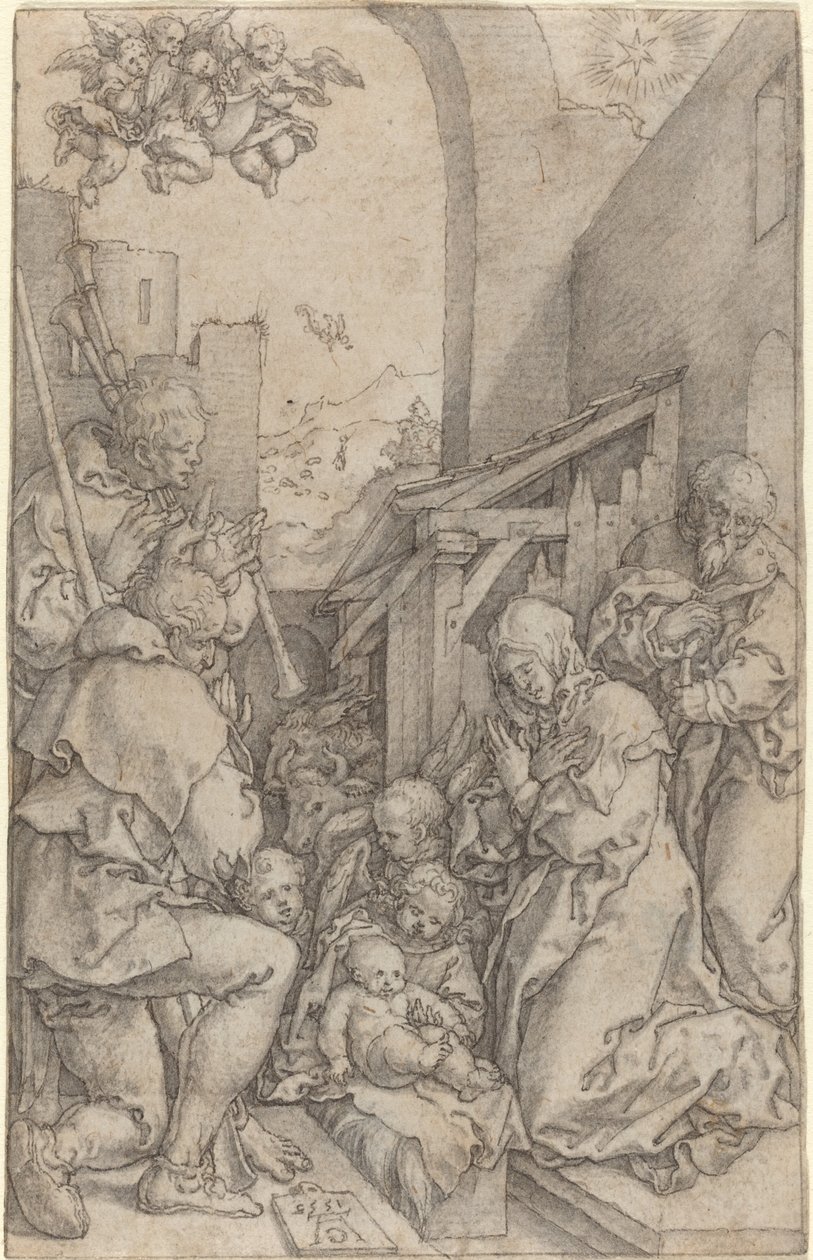 Die Geburt Christi, 1552 von Heinrich Aldegrever