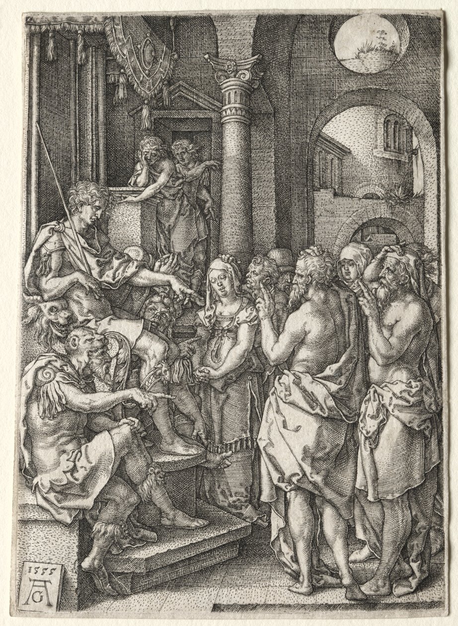 Die Geschichte von Susanna: Susanna des Ehebruchs beschuldigt von Heinrich Aldegrever