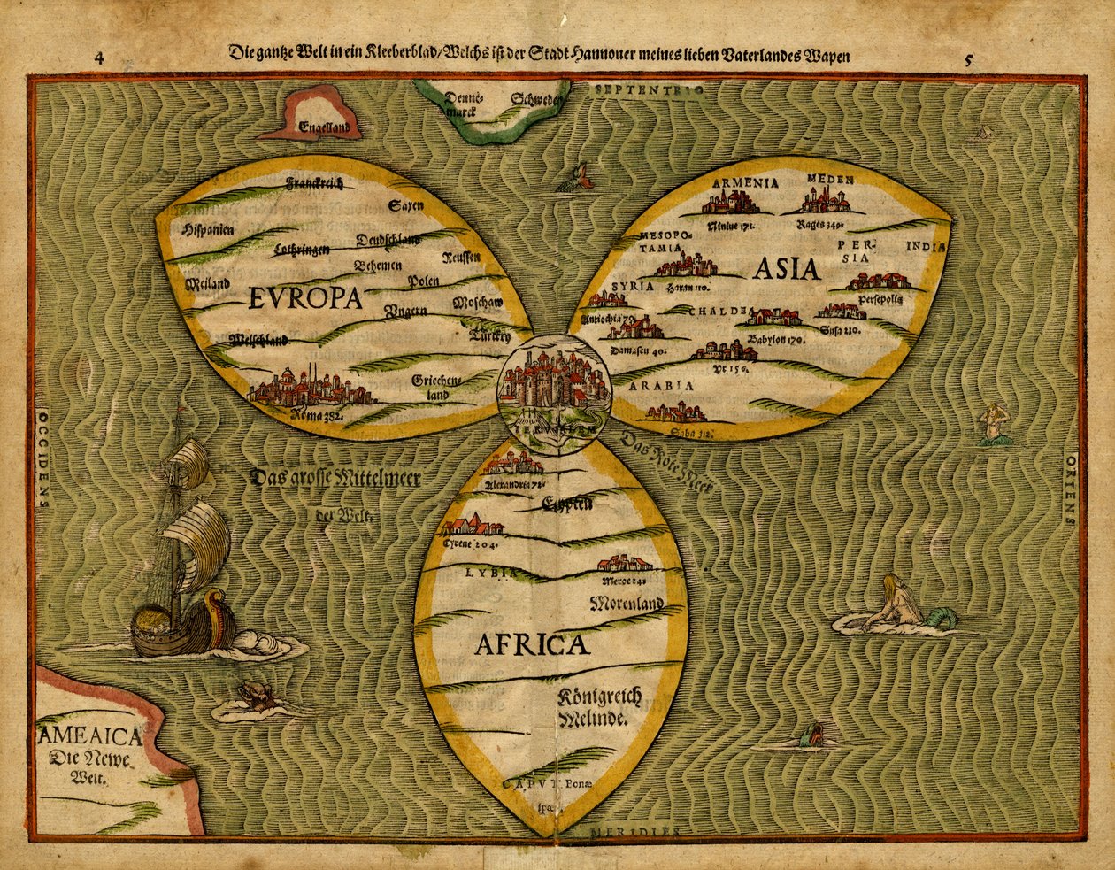 Die ganze Welt in ein Kleeblatt von Heinrich Bunting