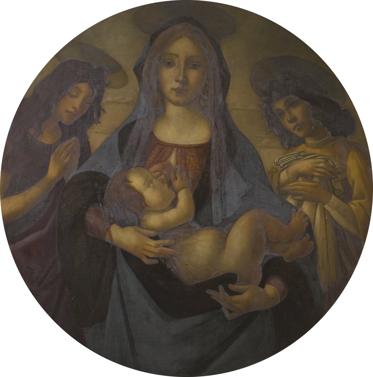 Die Jungfrau und das Kind mit dem heiligen Johannes und einem Engel (nach Botticelli) von Helen d.1937 Coombe